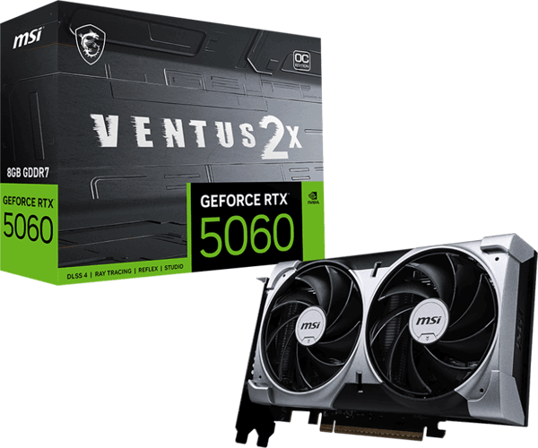 Відеокарта MSI GeForce RTX 5060 (RTX 5060 8G VENTUS 2X OC)