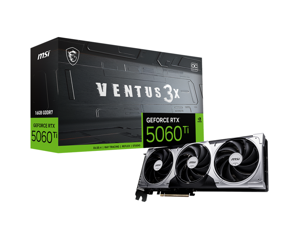 Відеокарта MSI GeForce RTX 5060 Ti (RTX 5060 Ti 16G VENTUS 3X OC)