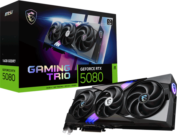 Відеокарта MSI GeForce RTX 5080 (RTX 5080 16G GAMING TRIO)