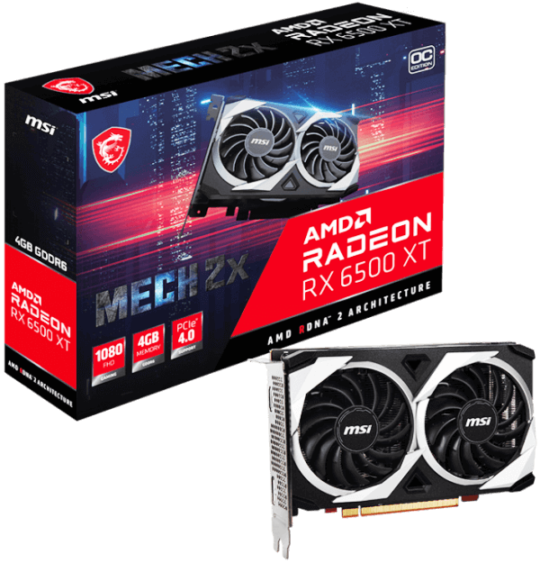 Відеокарта MSI Radeon RX 6500 XT (RX 6500 XT MECH 2X 4G OC)