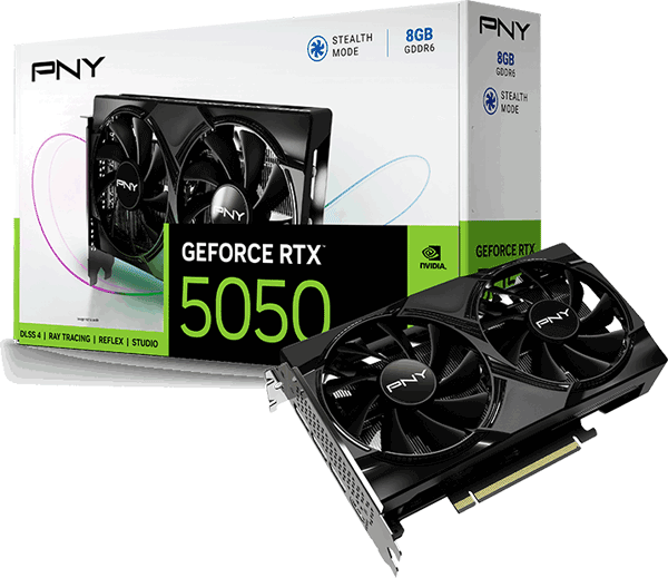 Відеокарта PNY GeForce RTX 5050 8GB Dual Fan (VCG50508DFXPB1)