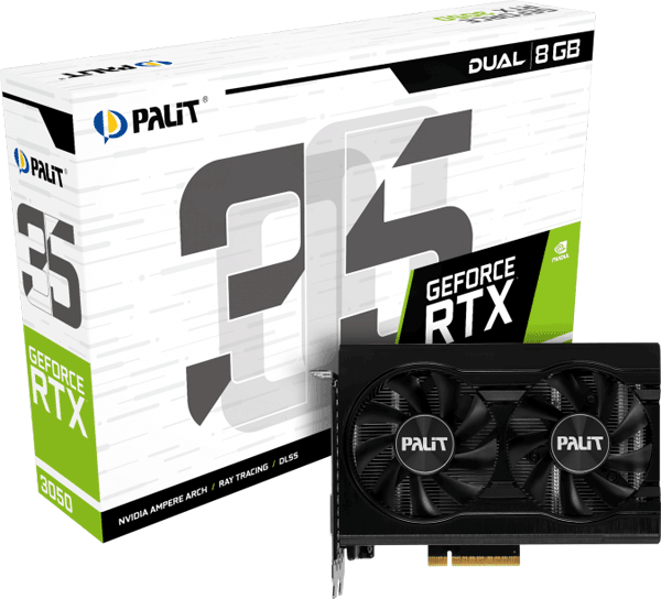 Відеокарта Palit GeForce RTX 3050 Dual V1 (NE63050018P1-1070D)