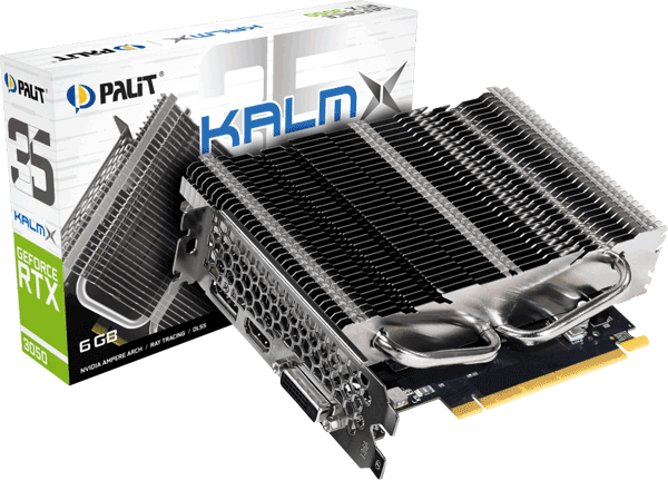 Відеокарта Palit GeForce RTX 3050 KalmX 6GB (NE63050018JE-1070H)