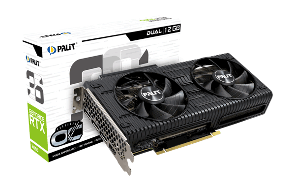 Відеокарта Palit GeForce RTX 3060 Dual OC LHR (NE63060T19K9-190AD)