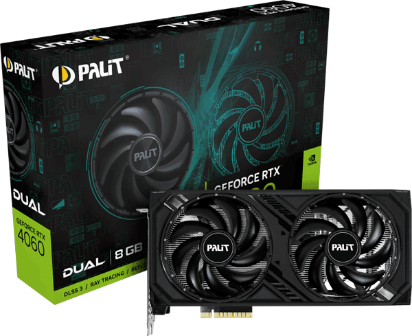 Відеокарта Palit GeForce RTX 4060 Dual 8GB (NE64060019P1-1070D)