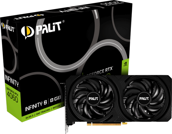 Відеокарта Palit GeForce RTX 4060 Infinity 2 8GB (NE64060019P1-1070L)