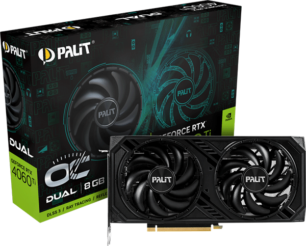 Відеокарта Palit GeForce RTX 4060 Ti Dual OC 8GB (NE6406TT19P1-1060D)