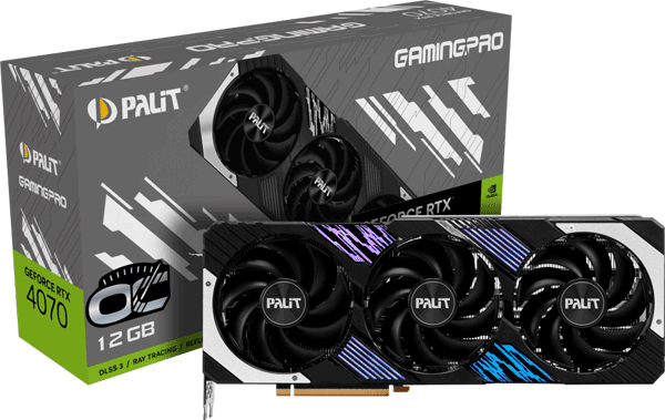 Відеокарта Palit GeForce RTX 4070 GamingPro OC (NED4070H19K9-1043A)