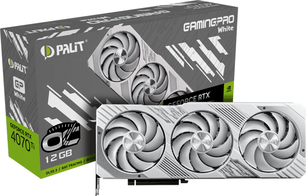 Відеокарта Palit GeForce RTX 4070 Ti GamingPro White OC (NED407TV19K9-1043W)