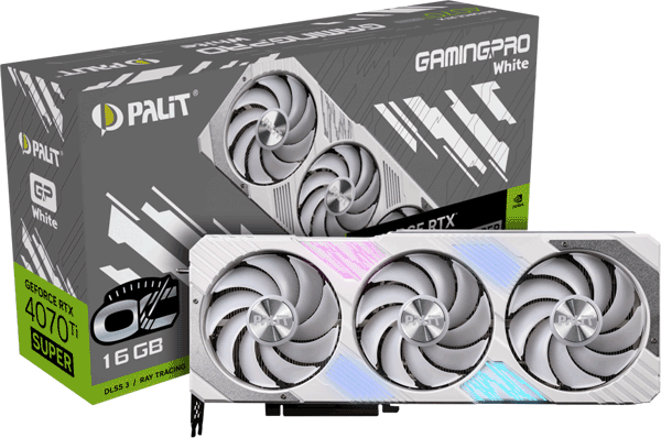 Відеокарта Palit GeForce RTX 4070 Ti SUPER GamingPro White OC (NED47TST19T2-1043W)