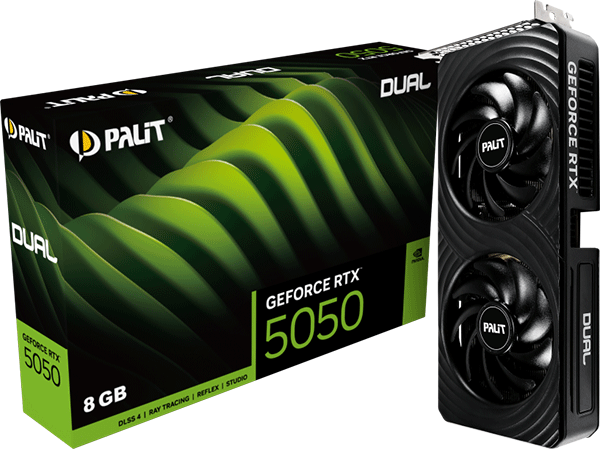 Відеокарта Palit GeForce RTX 5050 Dual 8GB (NE65050019P1-GB2070D)