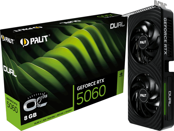 Відеокарта Palit GeForce RTX 5060 Dual OC 8GB (NE75060S19P1-GB2063D)