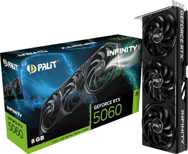 Відеокарта Palit GeForce RTX 5060 Infinity 3 8GB (NE75060019P1-GB2063S)