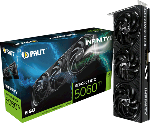 Відеокарта Palit GeForce RTX 5060 Ti Infinity 3 8GB (NE7506T019P1-GB2062S)