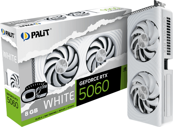 Відеокарта Palit GeForce RTX 5060 White OC 8GB (NE75060U19P1-GB2063M)