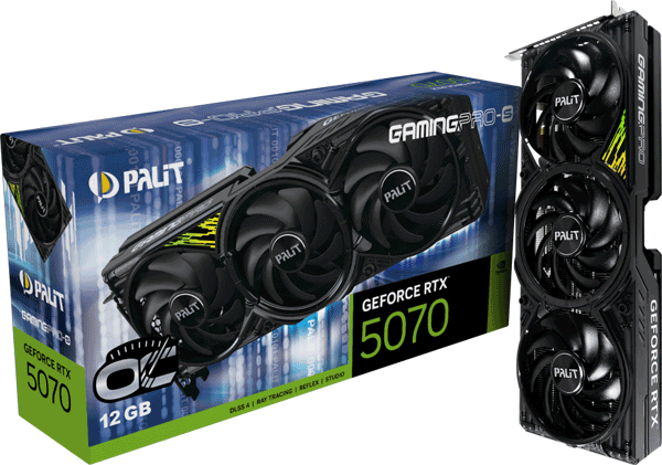 Відеокарта Palit GeForce RTX 5070 GamingPro-S OC (NE75070T19K9-GB2050U)
