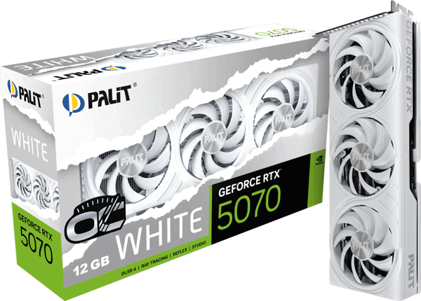 Відеокарта Palit GeForce RTX 5070 White OC (NE75070U19K9-GB2050W)