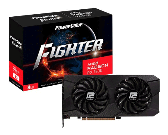 Відеокарта PowerColor Fighter V2 AMD Radeon RX 7600 8GB GDDR6 (RX7600 8G-F/V2)