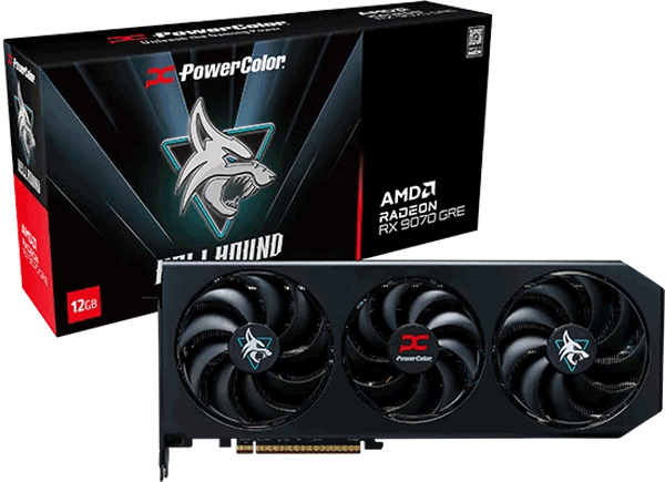 Відеокарта PowerColor Hellhound AMD Radeon RX 9070 GRE 12GB GDDR6 (RX9070GRE 12G-L/OC)