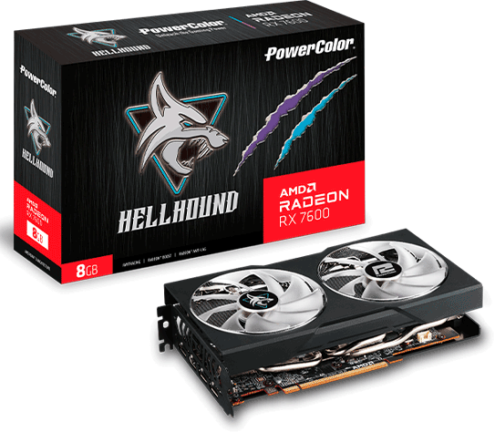 Відеокарта PowerColor Radeon RX 7600 Hellhound (RX 7600 8G-L/OC)