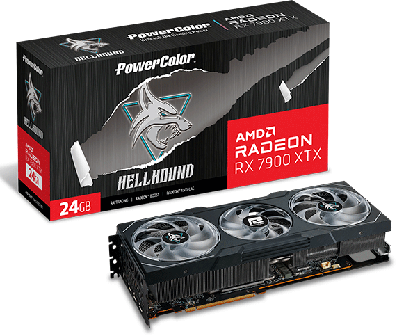 Відеокарта PowerColor Radeon RX 7900 XTX 24GB Hellhound (RX 7900 XTX 24G-L/OC)