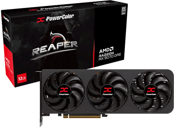Відеокарта PowerColor Reaper AMD Radeon RX 9070 GRE 12GB GDDR6 (RX9070GRE 12G-A)