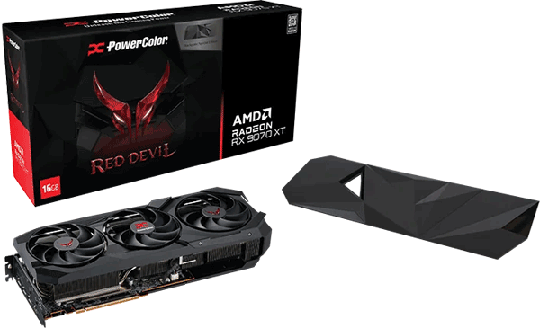 Відеокарта PowerColor Red Devil AMD Radeon RX 9070 XT 16GB GDDR6 Backplate Special Edition (RX9070XT 16G-E/OC/BP) Відеокарта PowerColor Red Devil AMD Radeon RX 9070 XT 16GB GDDR6 Backplate Special Edition (RX9070XT 16G-E/OC/BP)