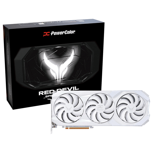 Відеокарта PowerColor Red Devil Spectral White AMD Radeon RX 9070 XT 16GB GDDR6 (RX9070XT 16G-E/OC/WHITE)