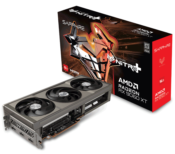 Видеокарта Sapphire NITRO+ AMD Radeon RX 9060 XT 16GB GPU (11350-01-20G)