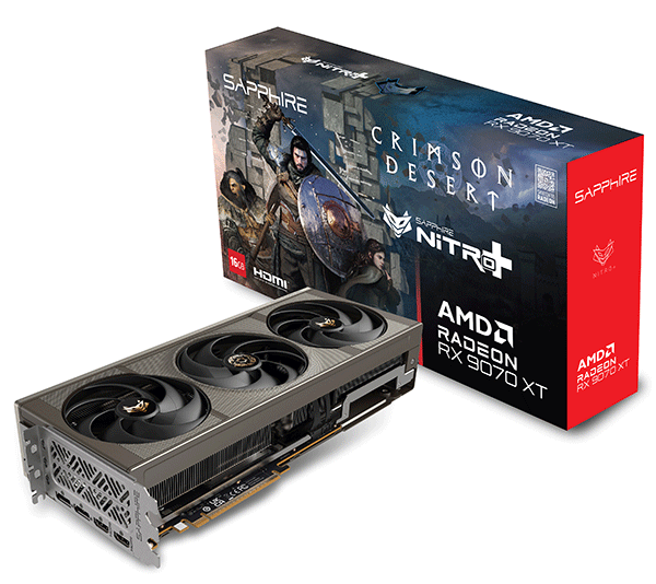 Відеокарта Sapphire NITRO+ AMD Radeon RX 9070 XT OC Crimson Desert Edition GPU (11348-10-20G)