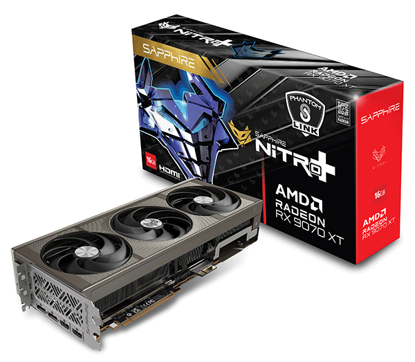 Відеокарта Sapphire NITRO+ AMD Radeon RX 9070 XT OC PhantomLink Edition GPU (11348-08-20G)