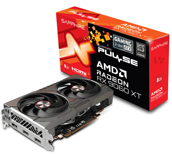 Видеокарта Sapphire PULSE AMD Radeon RX 9060 XT 8GB GPU (11350-05-20G)