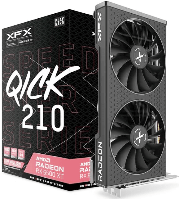 Відеокарта XFX Radeon RX 6500 XT Speedster Qick 210 (RX-65XT4DBDQ)