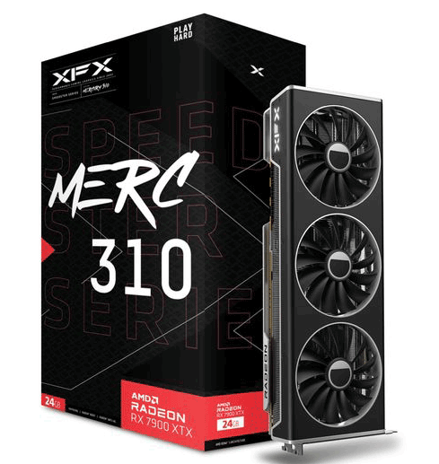 Відеокарта XFX AMD Radeon RX 7900 XTX Speedster MERC 310 Black Edition (RX-79XMERCB9)