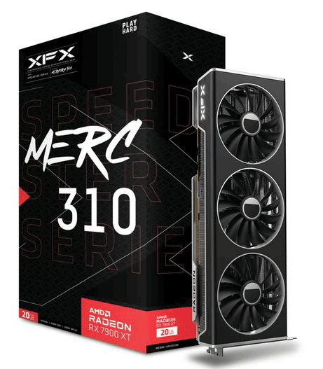 Відеокарта XFX AMD Radeon RX 7900 XT Speedster MERC 310 Black Edition (RX-79TMERCB9)