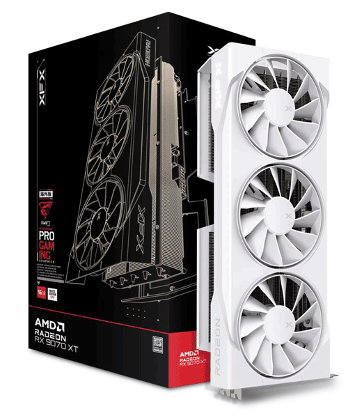 Відеокарта XFX Swift AMD Radeon RX 9070XT White Triple Fan Gaming Edition (RX-97TSWF3W9)