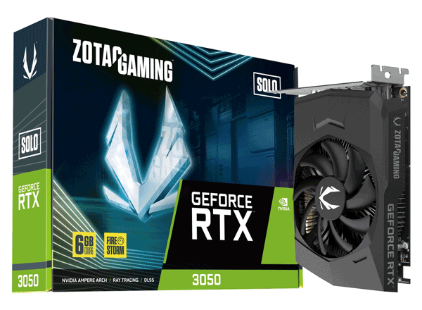 Відеокарта ZOTAC GeForce RTX 3050 Solo 6GB GDDR6 (ZT-A30510G-10L)