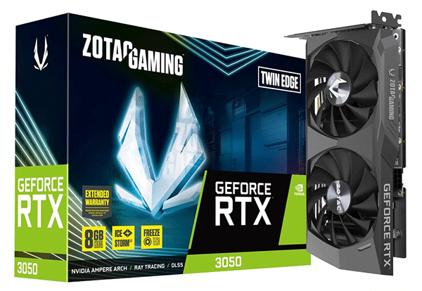 Відеокарта ZOTAC GeForce RTX 3050 Twin Edge (ZT-A30500E-10M)