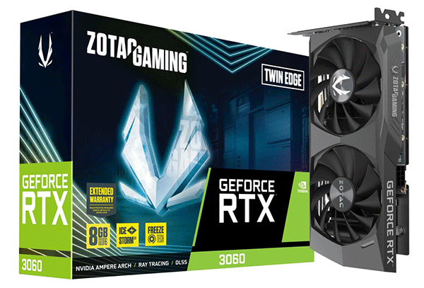 Відеокарта ZOTAC GeForce RTX 3060 8GB Twin Edge (ZT-A30630E-10M)
