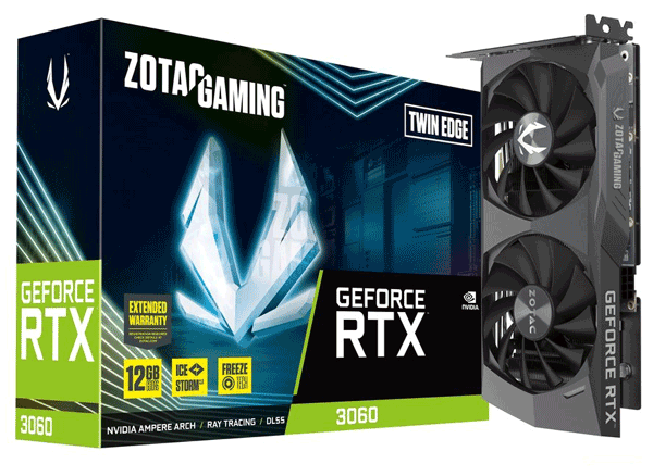 Відеокарта ZOTAC GeForce RTX 3060 Twin Edge LHR (ZT-A30600E-10M)