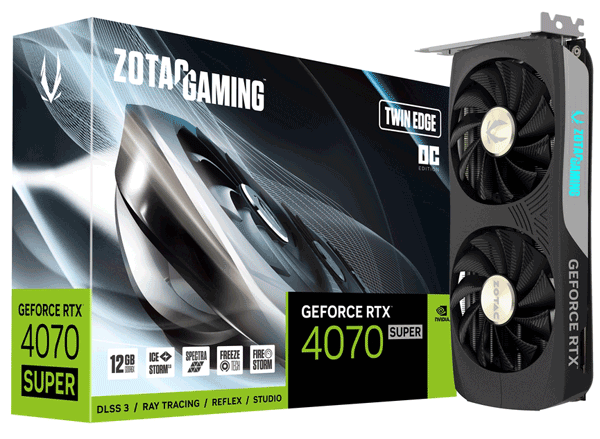 Відеокарта ZOTAC GeForce RTX 4070 SUPER Twin Edge OC 12GB GDDR6X (ZT-D40720H-10M)